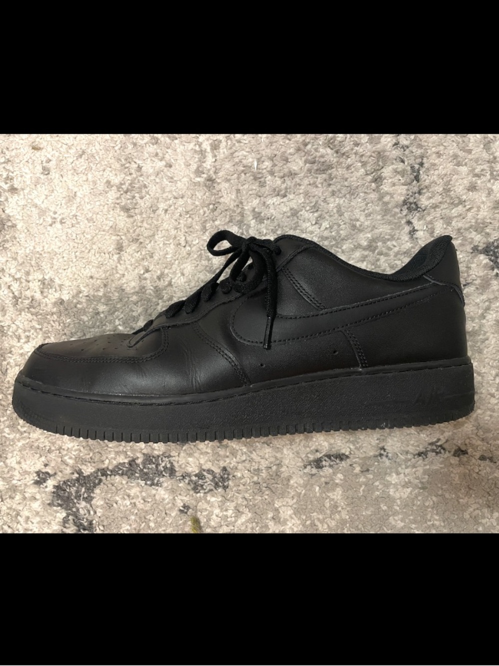 Nike Air Force 1 07 All Triple Black Men Size 15 49.5 CW2288-001 EUC No Box